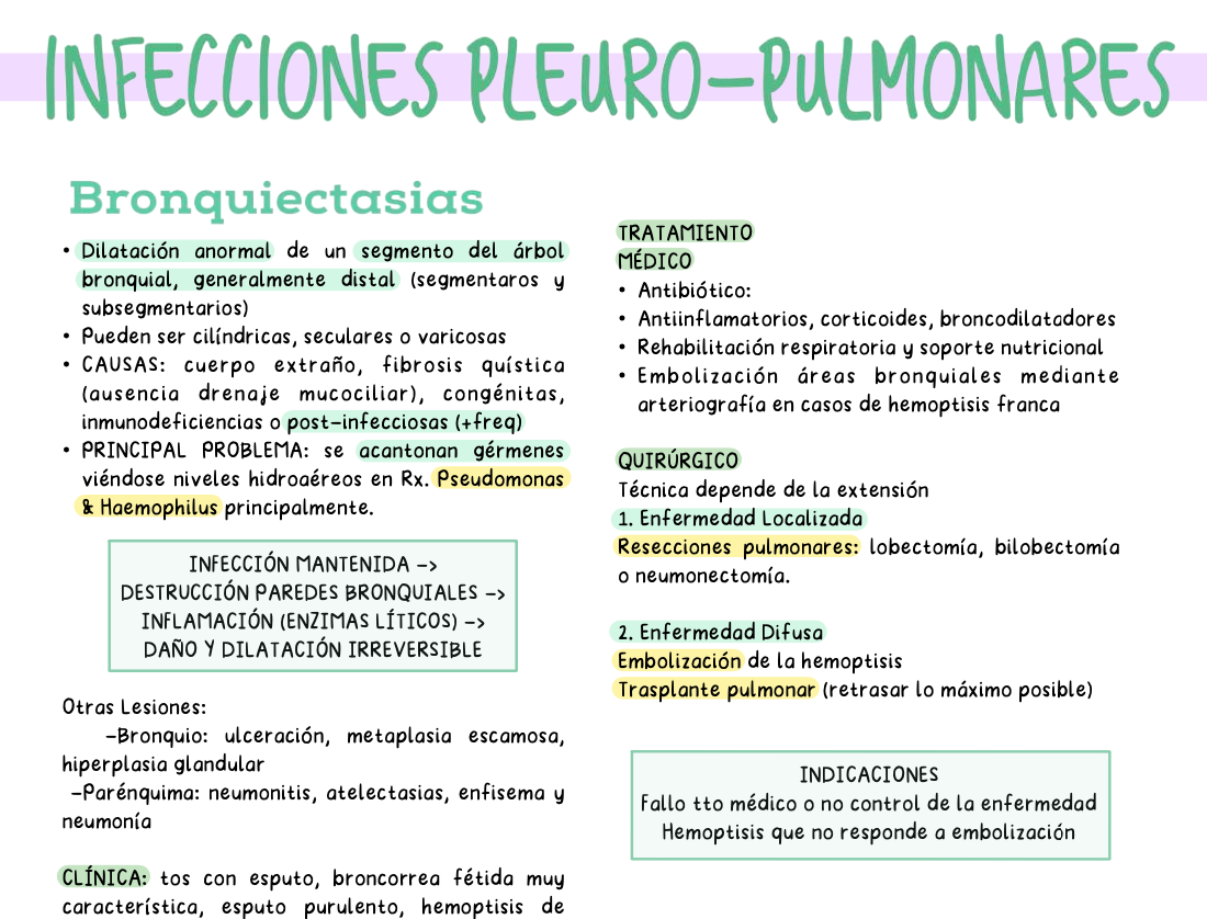 🫁 Cirugía Torácica — Cirugía I (4º Medicina)